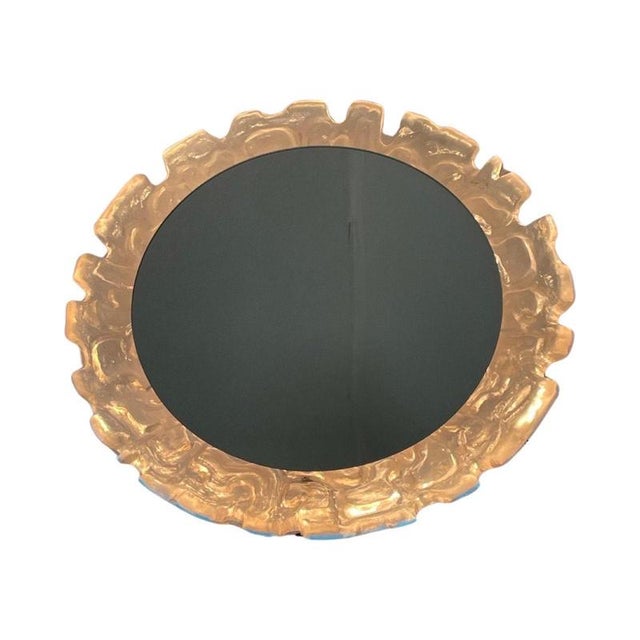 Blue German Space Age Mirror with Backlighting by Egon Hillebrand For Sale - Image 8 of 8