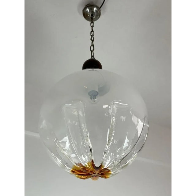 Murano Glass Chandelier attributed to Mazzega, Italy, 1970s For Sale - Image 11 of 11