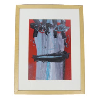 Lola Galanes, Expressionist Composition, 21st Century, Acrylic on Cardboard For Sale