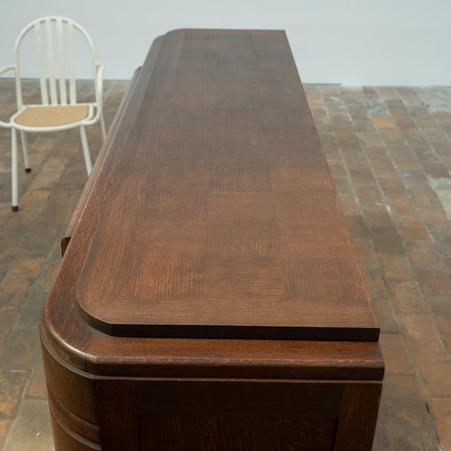 Brown Vintage French Oak Sideboard, 1930s For Sale - Image 8 of 9