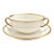 Late 20th Century Johnson Brothers England Pareek Vintage Porcelain Soup Cup & Saucer Gold Trim For Sale