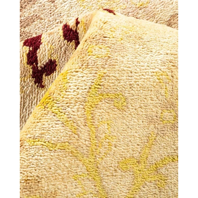 Textile Eclectic, One-of-a-Kind Hand-Knotted Area Rug in Ivory, 9' 3" x 12' 2" For Sale - Image 7 of 8