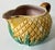 Yellow Antique 19th C Majolica Pineapple Pattern Creamer & Sugar C1880s. For Sale - Image 8 of 12
