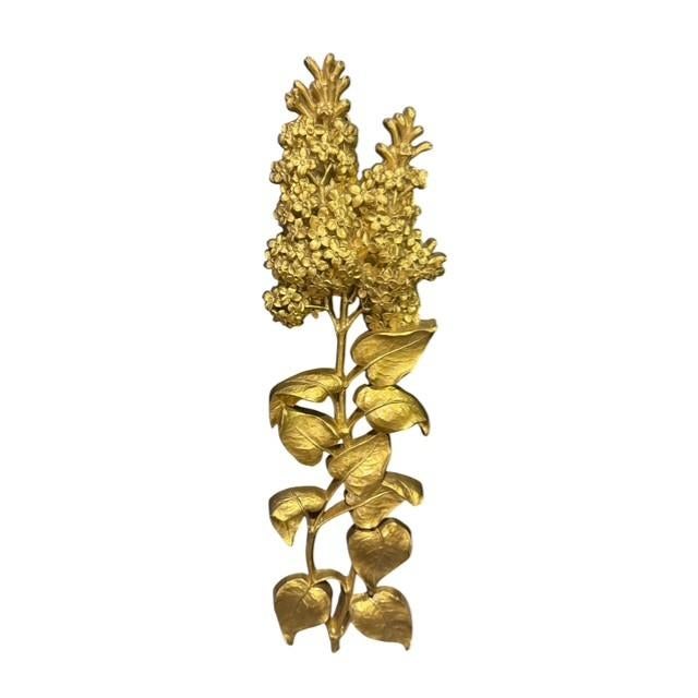 Syroco Vintage Syroco Hollywood Regency Gold Floral Wall Hangings – Pair For Sale - Image 4 of 10
