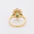 Pompadour Ring Gold Emerald Diamonds, Size 6 For Sale - Image 6 of 6