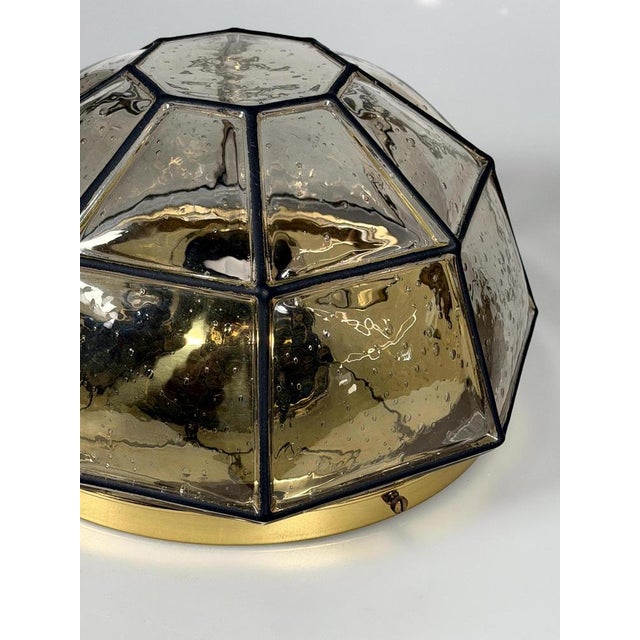 Gold Ceiling Lamp from Glashütte Limburg, Germany, 1960s-1970s For Sale - Image 8 of 18