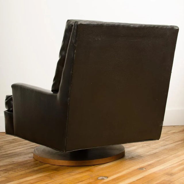 Black Leather Reclining Lounge Chair With Ottoman Designed by Milo Baughman for James Inc Articulate Seating For Sale In Philadelphia - Image 6 of 8