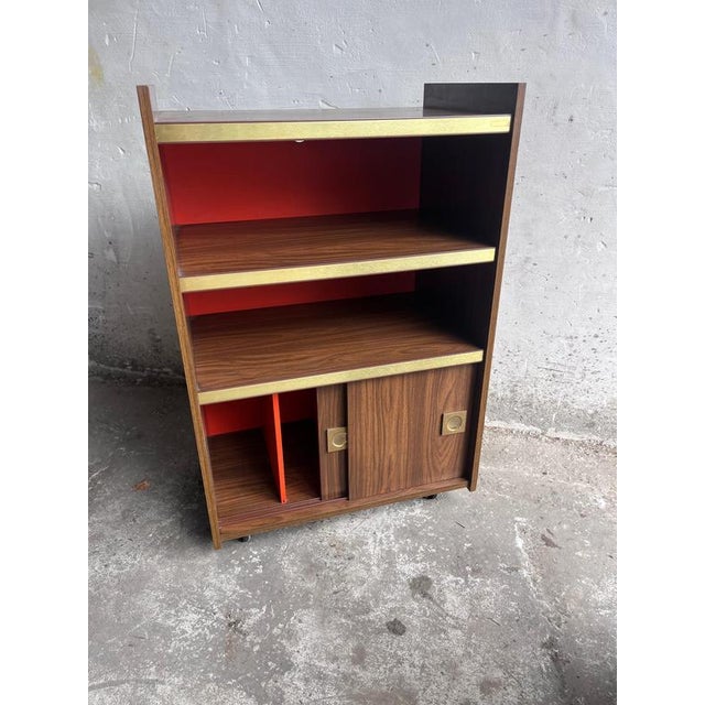 Modern Stereo Cabinet on Wheels, 1970s For Sale - Image 11 of 11