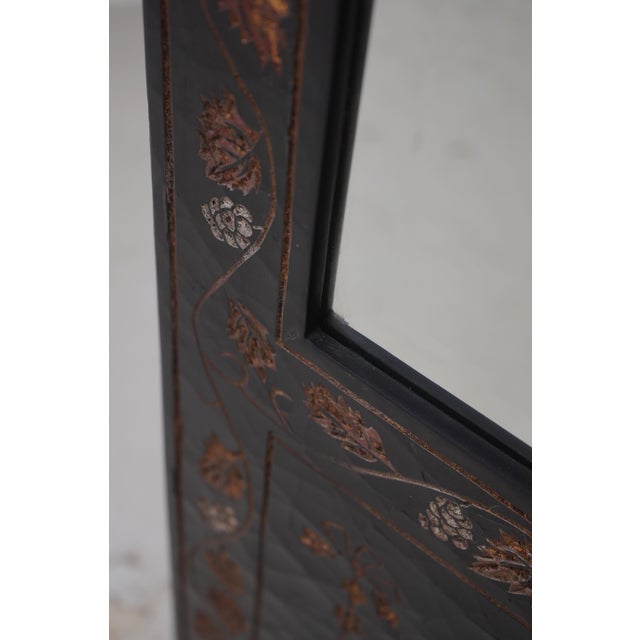 Maitland - Smith Maitland Smith 2 Panel Mirror Dressing Crackle Painted Screen For Sale - Image 4 of 13