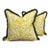 Clark & Clark Citrus and Green Brush Fringe Custom Made Pillow Pair For Sale