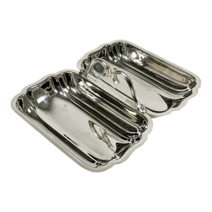 Mid 20th Century Hollywood Regency Traditional Silverplate Divided Relish Dish by Bristol Silver