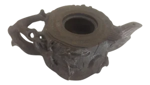 19th Century Antique Yixing Teapot, Wood Form