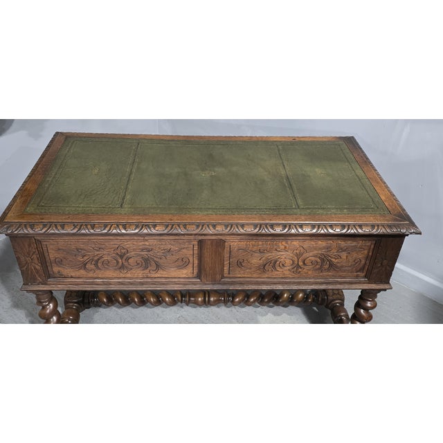 French Oak Writing Desk, 1880 For Sale - Image 13 of 15