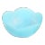 1980s Art Deco Style Opaline Glass Baby Blue Translucent Serving Bowl For Sale