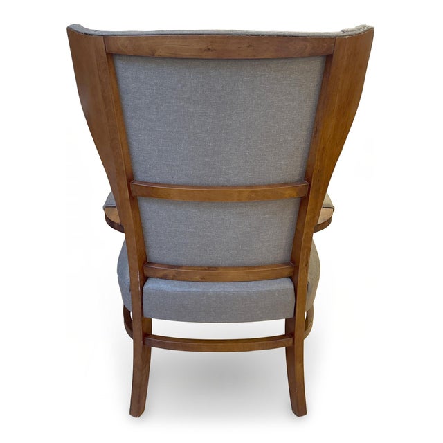 1990s Wingback Biedermeier-Style Lounge Chair For Sale - Image 9 of 12