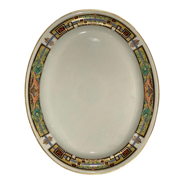 Large Wedgewood 1930's Art Deco Platter - Hand Painted and Signed - Clarence IV For Sale