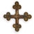 A monumental antique Gothic cross offers gilt highlighted foliate carved and polychromed cross, 19th century Measures -...