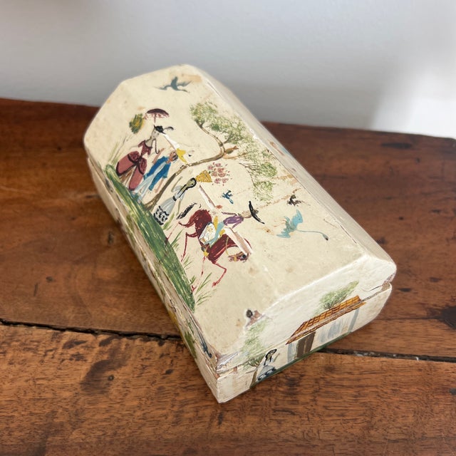 Vintage Artist Signed Salvador Corona Mexican Folk Art Box For Sale In New York - Image 6 of 7