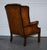 Set of Chesterfield Wingback Armchairs in Hand Dyed Brown Leather, 1960s For Sale - Image 3 of 18