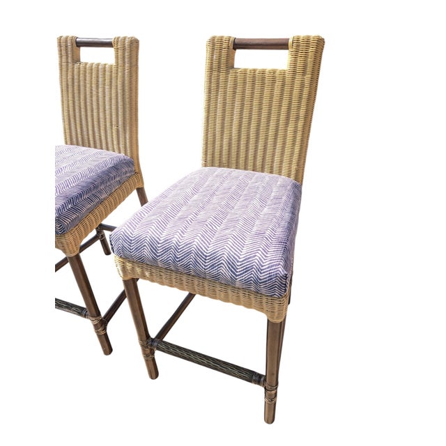 Thomas Pheasant Three McGuire Furniture Thomas Pheasant Counter Stools For Sale - Image 4 of 8