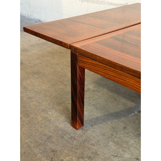 Brown Vintage Danish Mid-Century Modern Rosewood Drop-Leaf Coffee Table 1960s For Sale - Image 8 of 10