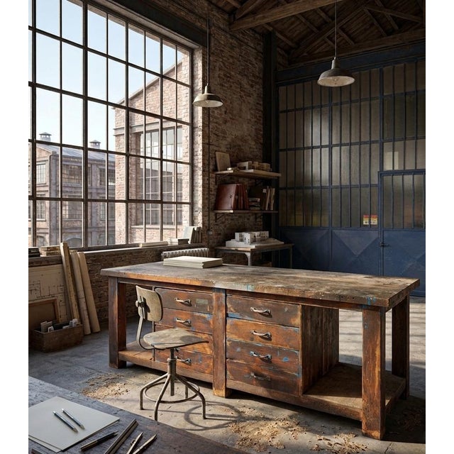 Vintage Industrial Counter, 1950 For Sale - Image 4 of 5