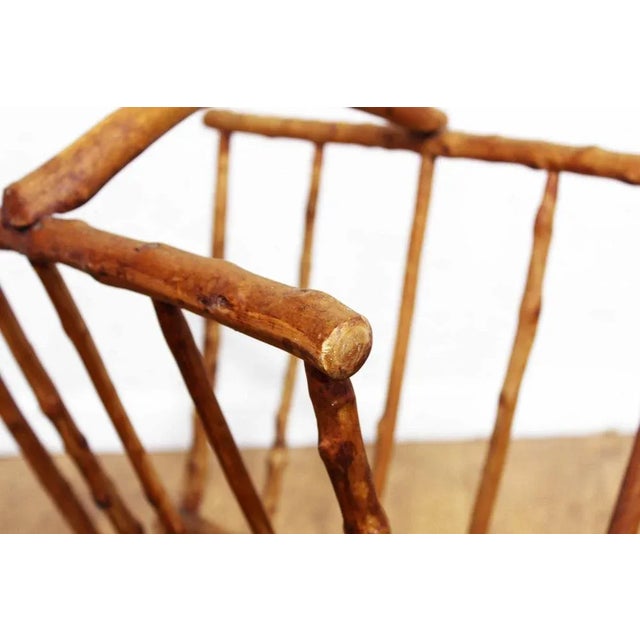 Brown Vintage Magazine Rack, 1950s For Sale - Image 8 of 13