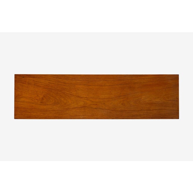 Arthur Espenet Carpenter Wrought Iron Coffee Table in Narra Wood 1960 For Sale - Image 9 of 11