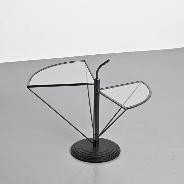 Dardo Coffee Table in Glass and Metal from Oma, Italy, 1980 For Sale - Image 12 of 12