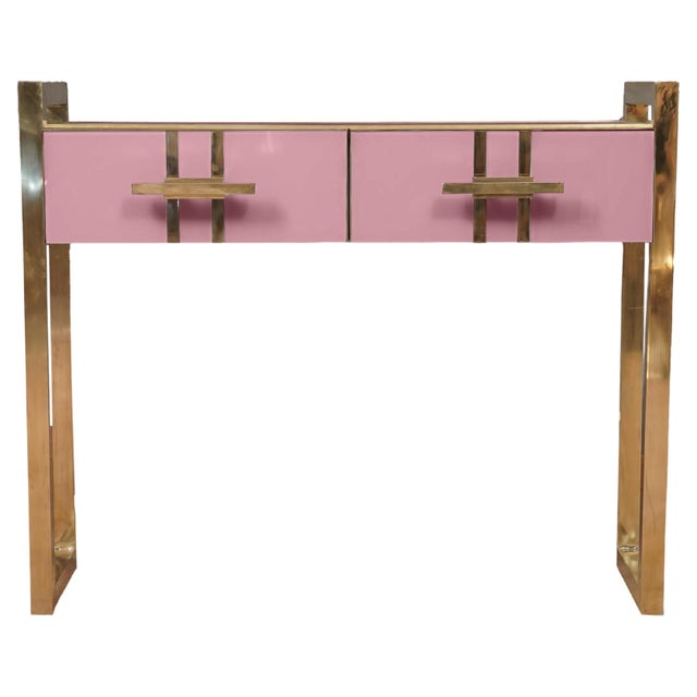 Pink Murano Glass Console Table from Justfurnituress SRL For Sale - Image 10 of 10
