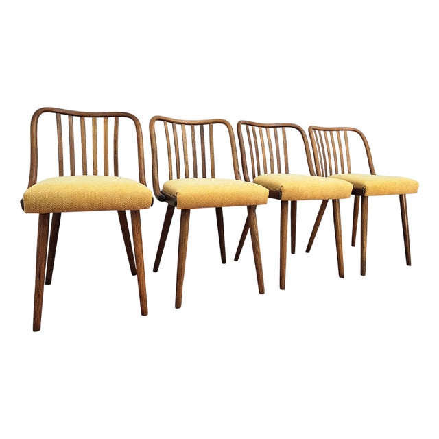 Dining Chairs attributed to A. Suman for Tatra Nabytok, Czechoslovakia, 1960s, Set of 4 For Sale