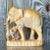Late 20th Century Vintage Boho Hand Carved Elephants Sculpture For Sale - Image 5 of 8