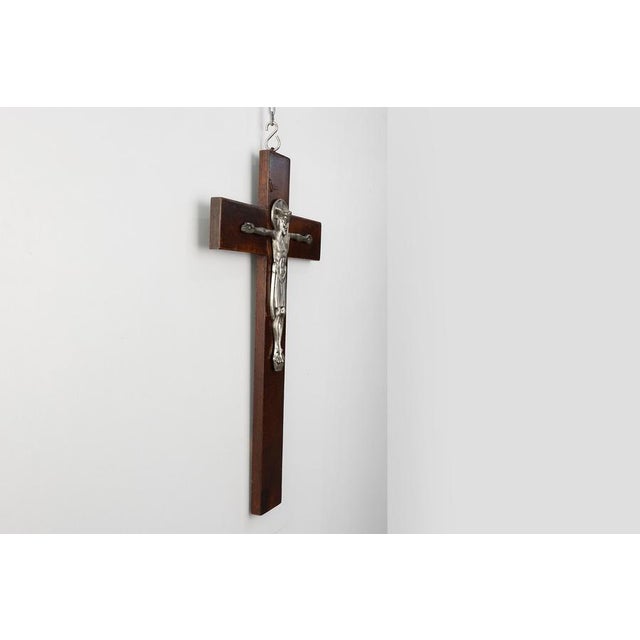 Large Art Deco Crucifix, Belgium, 1920s For Sale - Image 6 of 11