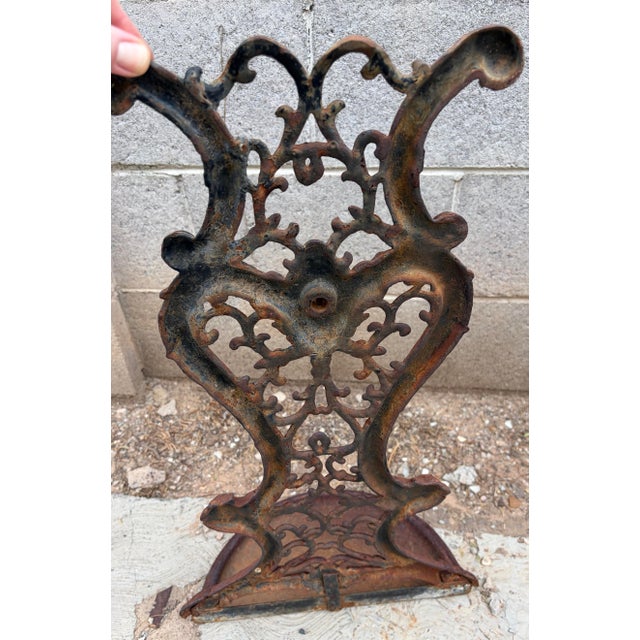 19th Century English Gothic Revival Cast Iron Wall Planters - A Pair For Sale - Image 10 of 12