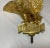 Antique Gold Gilded Solid Brass Bronze Open Winged Eagle Bird Heavy Flag Finial For Sale - Image 12 of 14