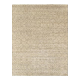 Pasargad Home Transitiona Ivory Vsilk & Wool Area Rug- 9' 0" X 11' 6" For Sale