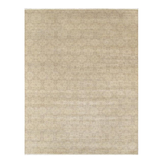 Pasargad Home Transitiona Ivory Vsilk & Wool Area Rug- 9' 0" X 11' 6" For Sale