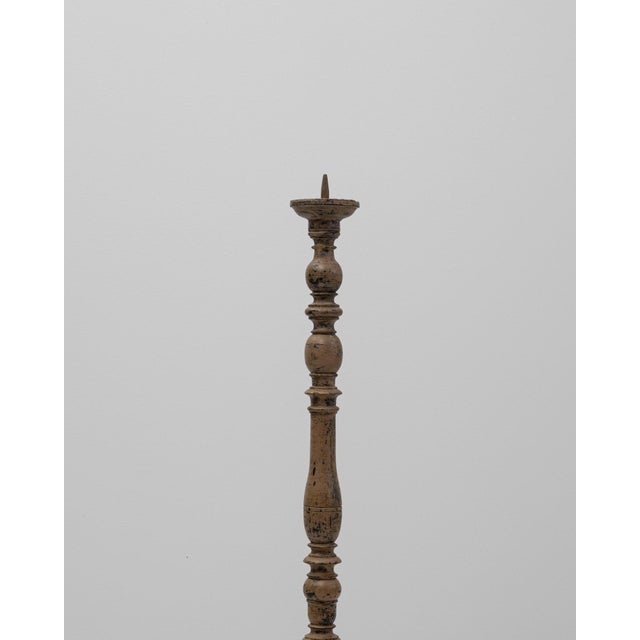 Wood 19th Century French Wooden Candlestick For Sale - Image 7 of 18