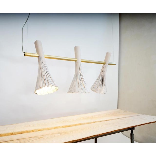 Metal Pressed Wood Pendant Light 3 by Johannes Hemann For Sale - Image 7 of 10