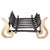 Modernist Wrought Iron and Brass Fire Andiron, 1960s For Sale - Image 3 of 8