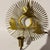 1960s Mid Century Modern Atomic Gold Metal Flying Geese Sunburst Wall Candle Sconce 1 Piece For Sale In Columbia, SC - Image 6 of 11