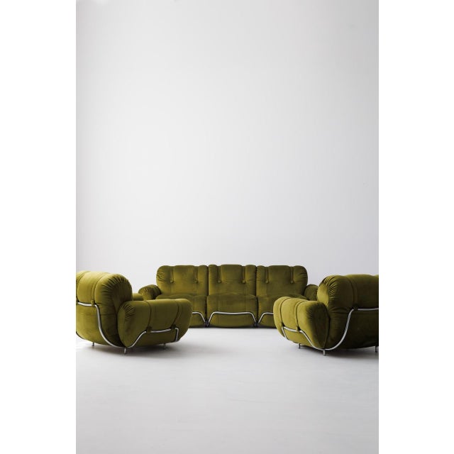 Sofa and Armchairs by Adriano Piazzesi, 1990s, Set of 3 For Sale - Image 6 of 9