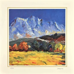 After Nicholas Verrall, Landscape with Mountain, Lithograph, Late 20th Century