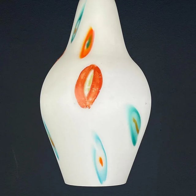 Mid-Century Modern Mid-Century Opaline Murano Glass Pendant Lamp from Stilnovo, 1950s For Sale - Image 3 of 13
