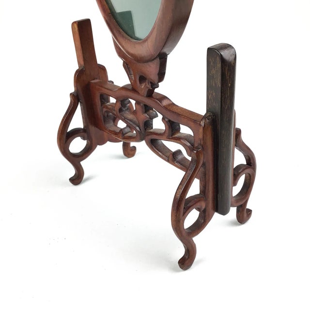 Wood Vintage Table Screen Silk Thread Cats For Sale - Image 7 of 13