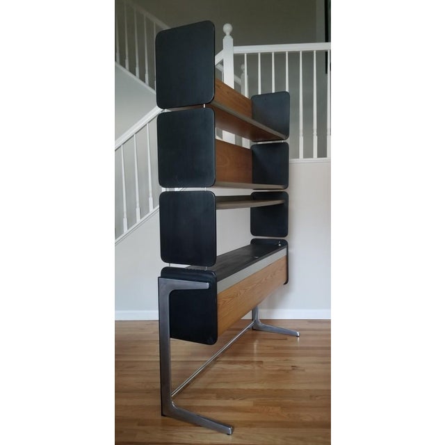 Very rare 1960's Herman Miller Action Office shelving/storage unit designed by George Nelson. This a 4 tiered unit in...