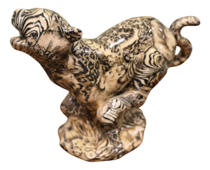 Vintage Patchwork Collage Ceramic Cheetah, 1990