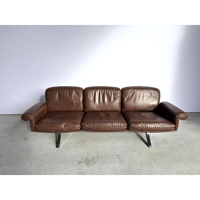 DS31 Sofa in Brown Leather from de Sede, 1970s For Sale - Image 10 of 11