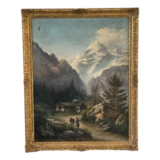 European School, Rural Landscape, 1800s, Oil on Canvas, Framed For Sale