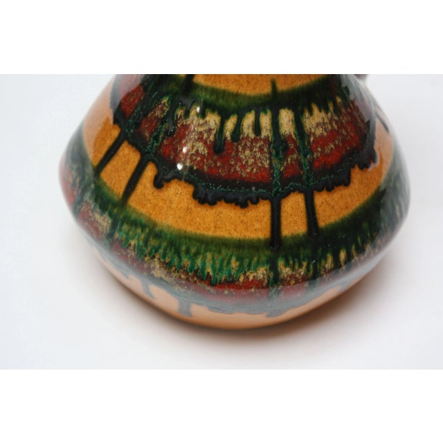 Mid-Century Israeli Studio Pottery Ochre Pitcher by Kernat For Sale - Image 10 of 13